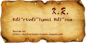 Körtvélyesi Rózsa névjegykártya