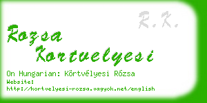 rozsa kortvelyesi business card
